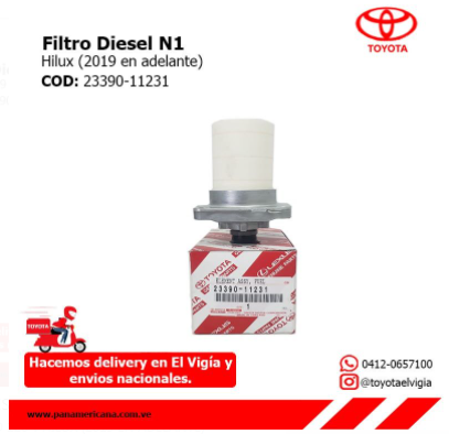 Filtro Diesel N1, Hilux, 2019 En Adelante